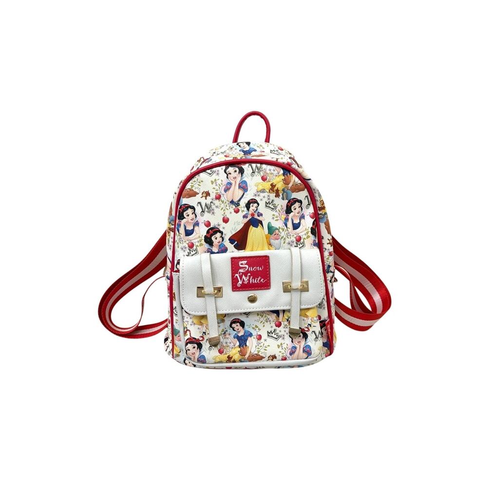 Disney Princess Snow White Allover Printed 11" Faux Leather Mini Backpack